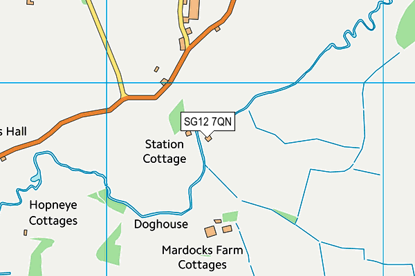 SG12 7QN map - OS VectorMap District (Ordnance Survey)