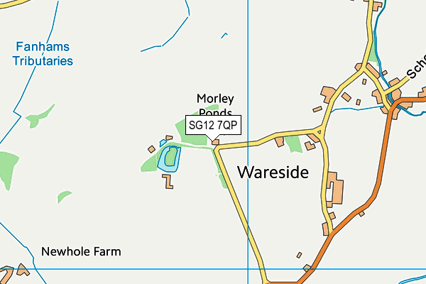 SG12 7QP map - OS VectorMap District (Ordnance Survey)