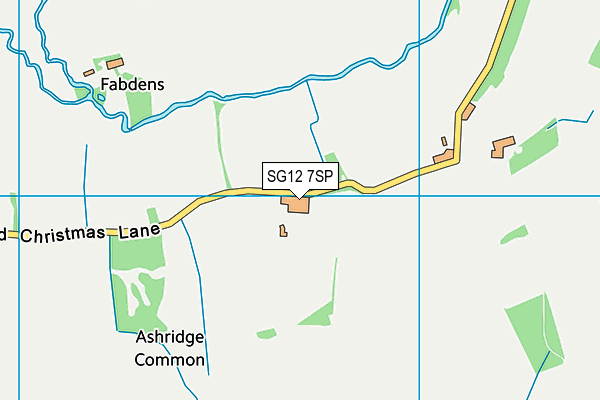 SG12 7SP map - OS VectorMap District (Ordnance Survey)