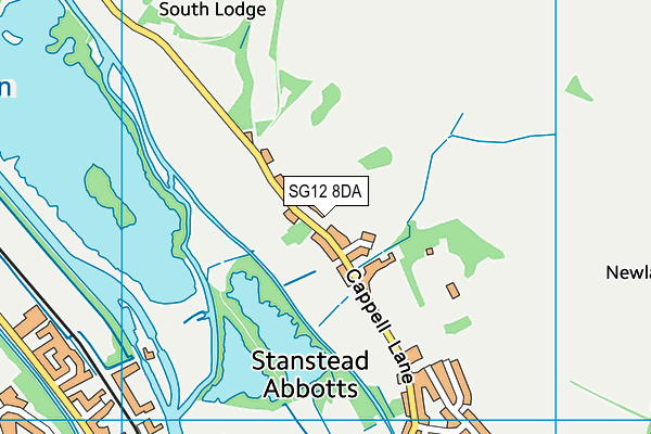 SG12 8DA map - OS VectorMap District (Ordnance Survey)