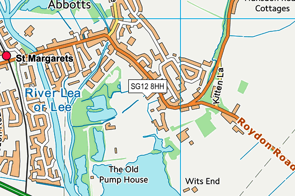 SG12 8HH map - OS VectorMap District (Ordnance Survey)