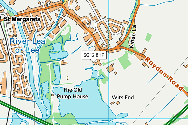 SG12 8HP map - OS VectorMap District (Ordnance Survey)