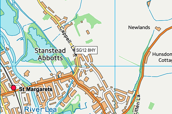 SG12 8HY map - OS VectorMap District (Ordnance Survey)