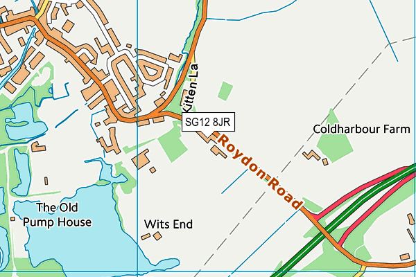 SG12 8JR map - OS VectorMap District (Ordnance Survey)