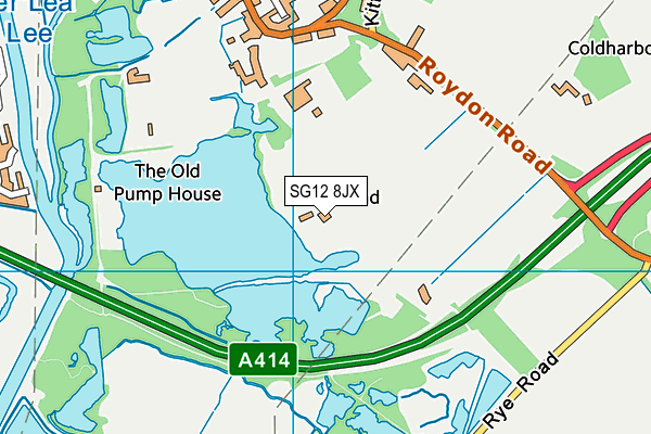 SG12 8JX map - OS VectorMap District (Ordnance Survey)