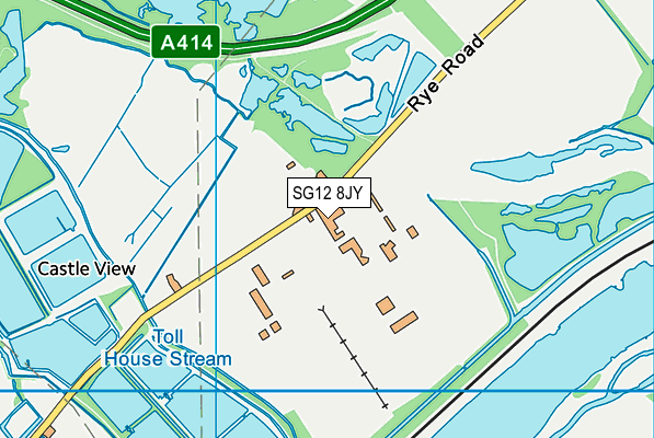 SG12 8JY map - OS VectorMap District (Ordnance Survey)