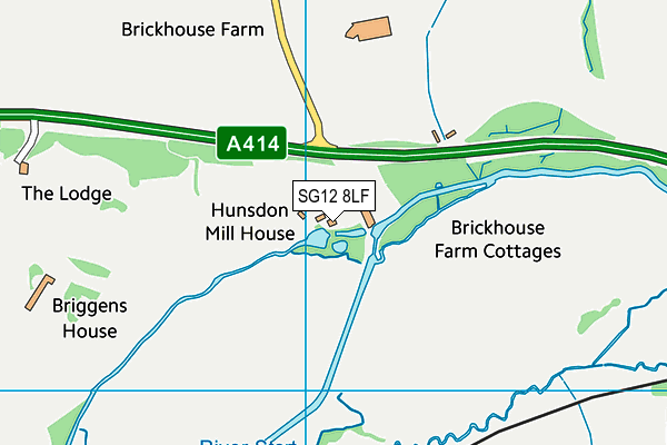 SG12 8LF map - OS VectorMap District (Ordnance Survey)