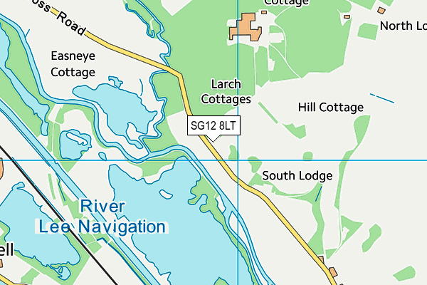 SG12 8LT map - OS VectorMap District (Ordnance Survey)