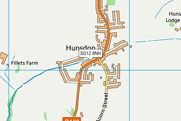 SG12 8NH map - OS VectorMap District (Ordnance Survey)