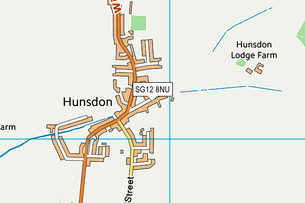 SG12 8NU map - OS VectorMap District (Ordnance Survey)