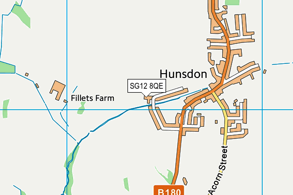 SG12 8QE map - OS VectorMap District (Ordnance Survey)