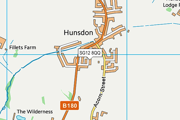 SG12 8QQ map - OS VectorMap District (Ordnance Survey)