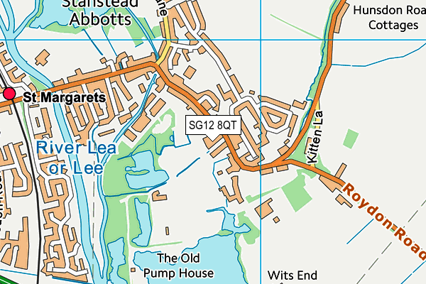 SG12 8QT map - OS VectorMap District (Ordnance Survey)