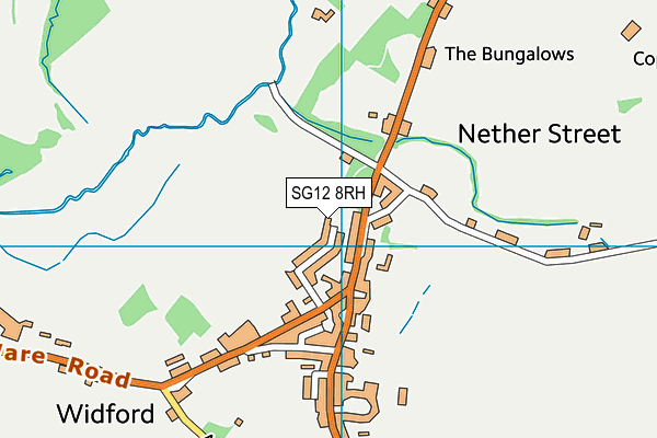 SG12 8RH map - OS VectorMap District (Ordnance Survey)