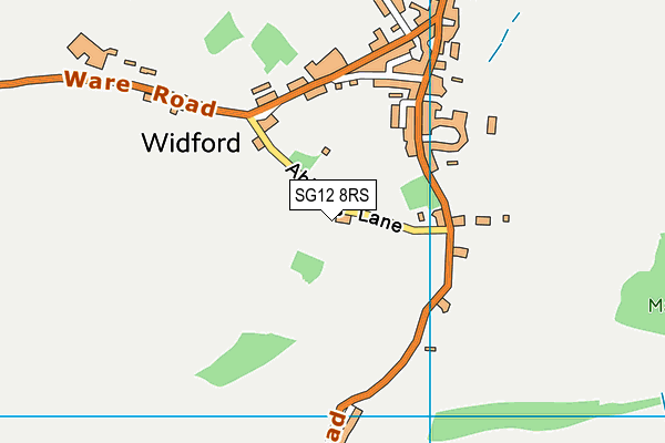 SG12 8RS map - OS VectorMap District (Ordnance Survey)