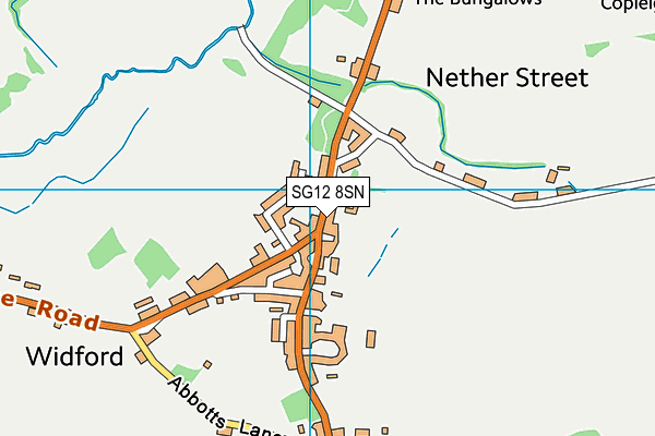 SG12 8SN map - OS VectorMap District (Ordnance Survey)