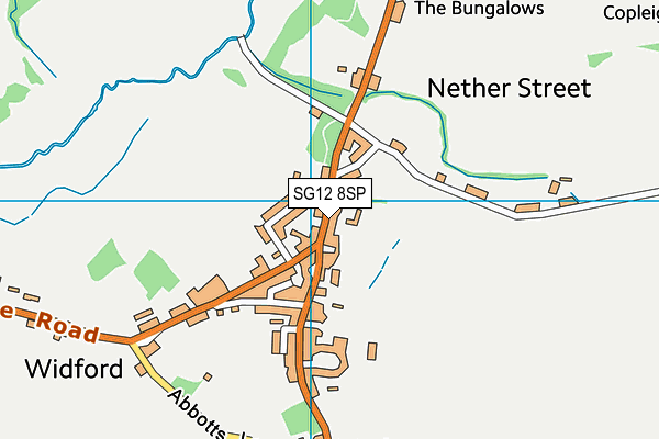 SG12 8SP map - OS VectorMap District (Ordnance Survey)