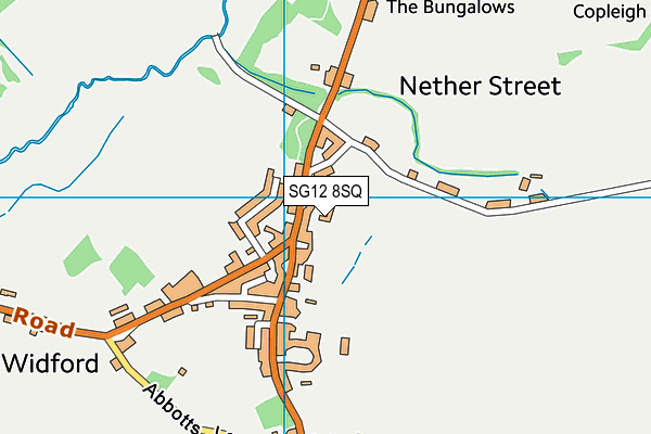 SG12 8SQ map - OS VectorMap District (Ordnance Survey)