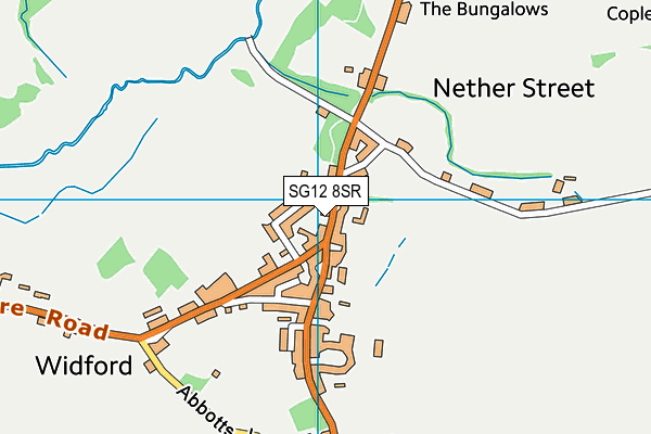 SG12 8SR map - OS VectorMap District (Ordnance Survey)