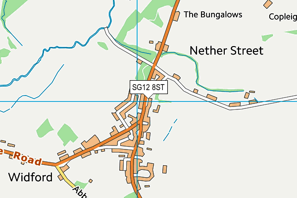 SG12 8ST map - OS VectorMap District (Ordnance Survey)