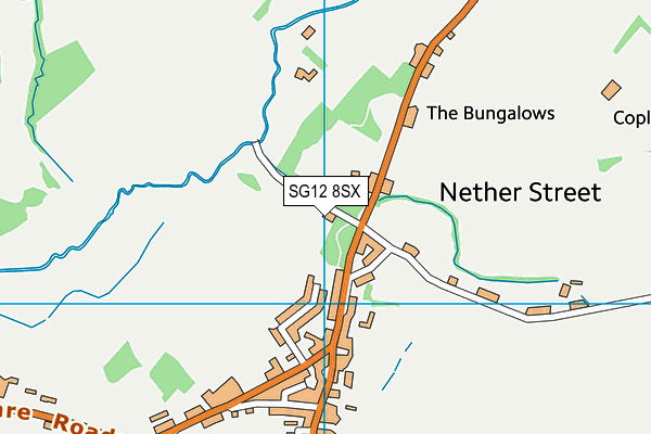 SG12 8SX map - OS VectorMap District (Ordnance Survey)