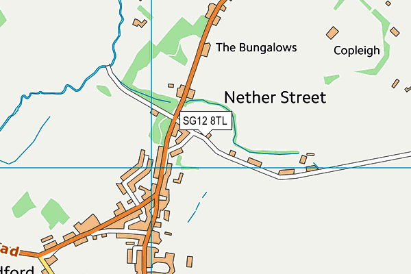 SG12 8TL map - OS VectorMap District (Ordnance Survey)