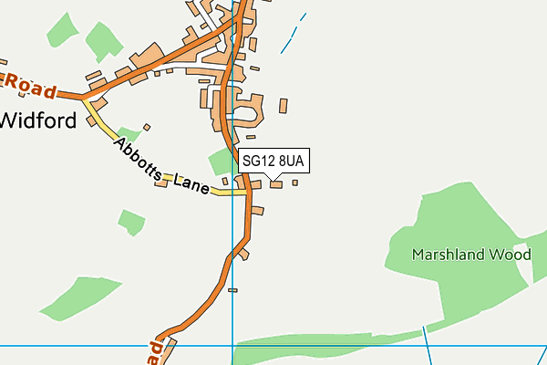 SG12 8UA map - OS VectorMap District (Ordnance Survey)