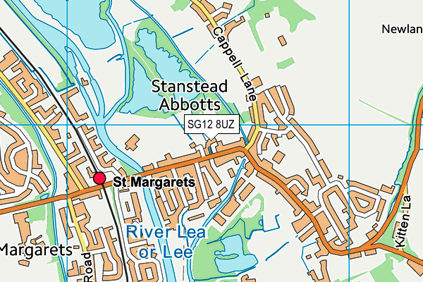 Map of ABBOTTS COURT (STANSTEAD ABBOTTS) MANAGEMENT LIMITED at district scale