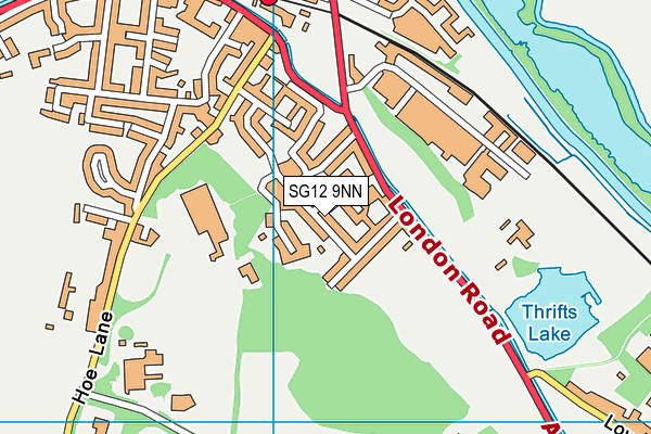 SG12 9NN map - OS VectorMap District (Ordnance Survey)