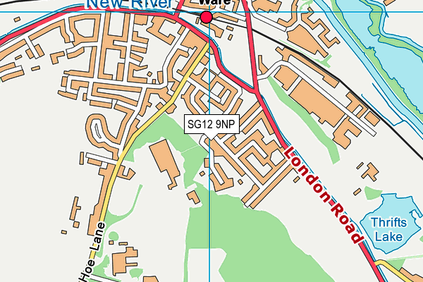 SG12 9NP map - OS VectorMap District (Ordnance Survey)