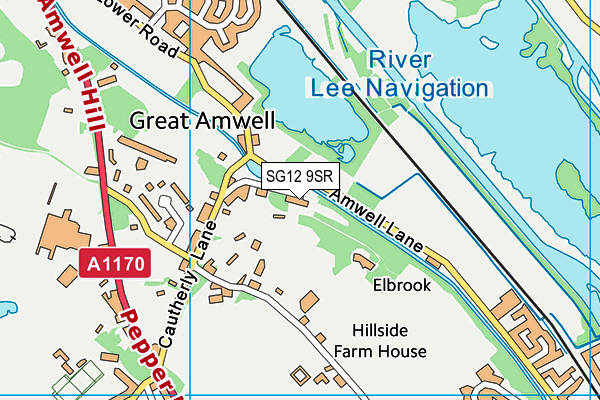 SG12 9SR map - OS VectorMap District (Ordnance Survey)