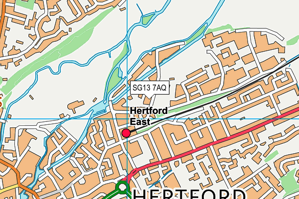 SG13 7AQ map - OS VectorMap District (Ordnance Survey)