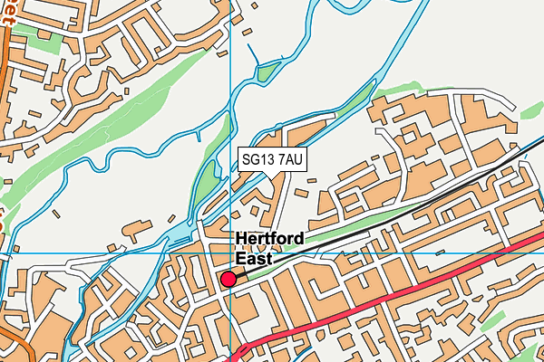 SG13 7AU map - OS VectorMap District (Ordnance Survey)