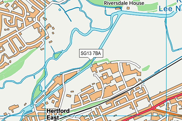 SG13 7BA map - OS VectorMap District (Ordnance Survey)