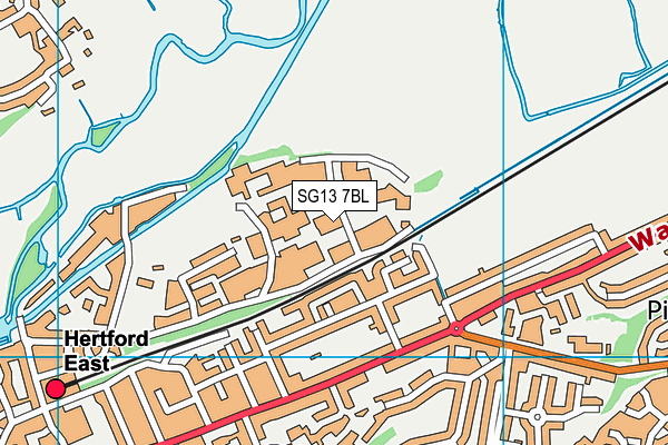 SG13 7BL map - OS VectorMap District (Ordnance Survey)