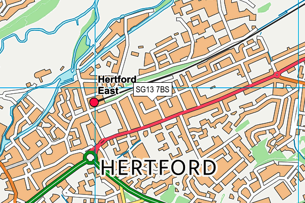 SG13 7BS map - OS VectorMap District (Ordnance Survey)