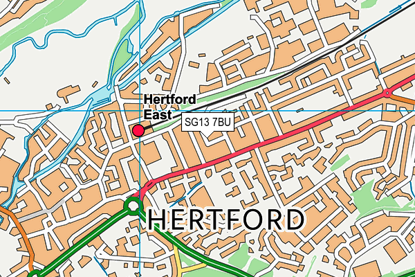 SG13 7BU map - OS VectorMap District (Ordnance Survey)