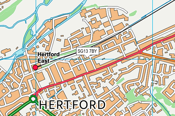 SG13 7BY map - OS VectorMap District (Ordnance Survey)