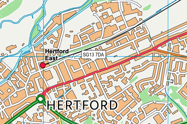 SG13 7DA map - OS VectorMap District (Ordnance Survey)