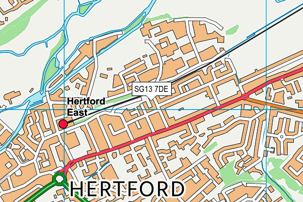 SG13 7DE map - OS VectorMap District (Ordnance Survey)