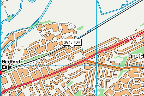 SG13 7DR map - OS VectorMap District (Ordnance Survey)