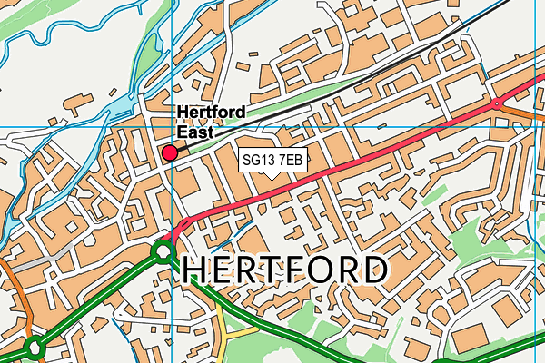 SG13 7EB map - OS VectorMap District (Ordnance Survey)