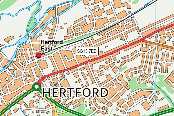 SG13 7ED map - OS VectorMap District (Ordnance Survey)