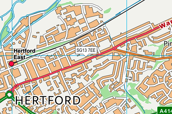 SG13 7EE map - OS VectorMap District (Ordnance Survey)