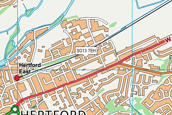 SG13 7EH map - OS VectorMap District (Ordnance Survey)