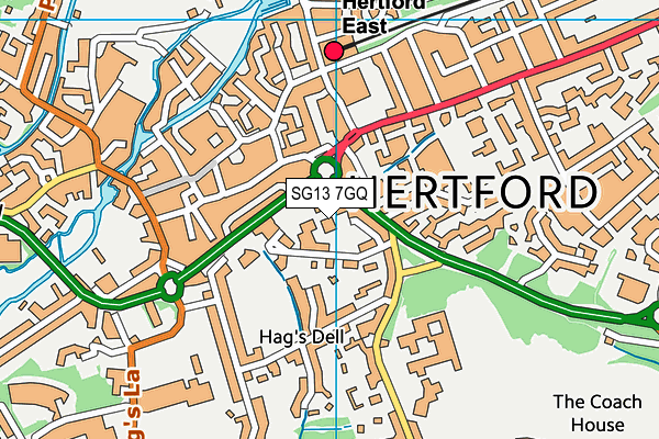 SG13 7GQ map - OS VectorMap District (Ordnance Survey)