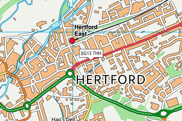 SG13 7HH map - OS VectorMap District (Ordnance Survey)