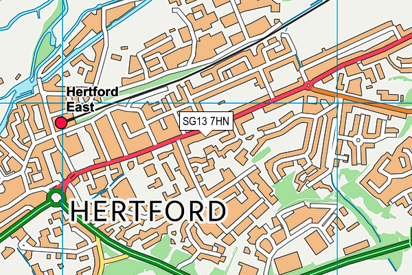 SG13 7HN map - OS VectorMap District (Ordnance Survey)