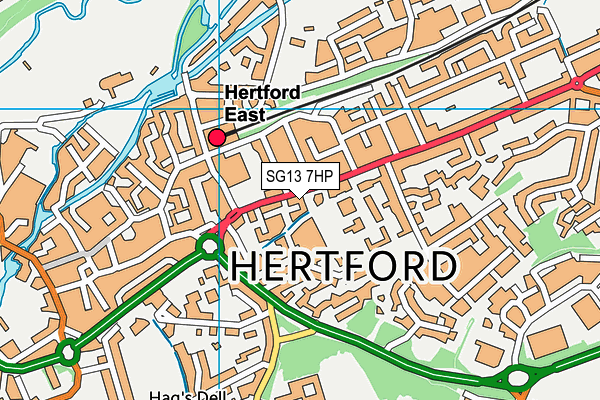 SG13 7HP map - OS VectorMap District (Ordnance Survey)