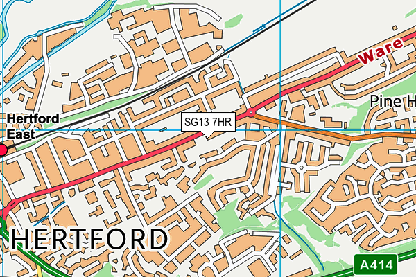 SG13 7HR map - OS VectorMap District (Ordnance Survey)